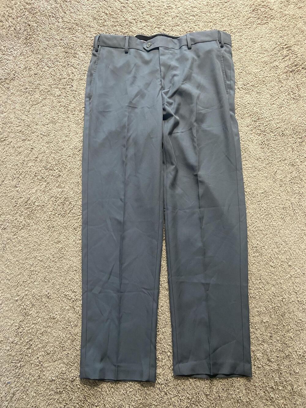 Jos. A. Bank Pants Mens 34x29 Gray Traveler Slim Dress Straight Pockets
